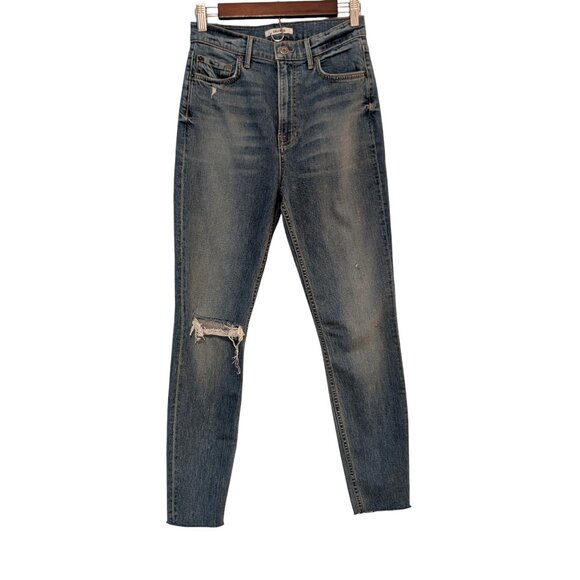 Grlfrnd Womens NWT Size 27 Kendall High Rise Distressed Medium Wash Denim Jeans - Picture 1 of 12